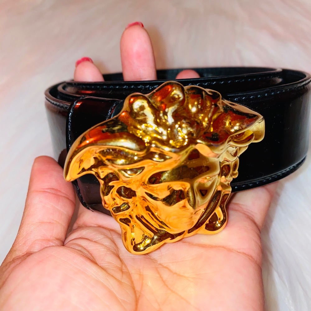 Versace Patent Leather Belt